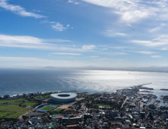 Luftbild von Kapstadt vom Signal Hill während einer Südafrika Safari Reise