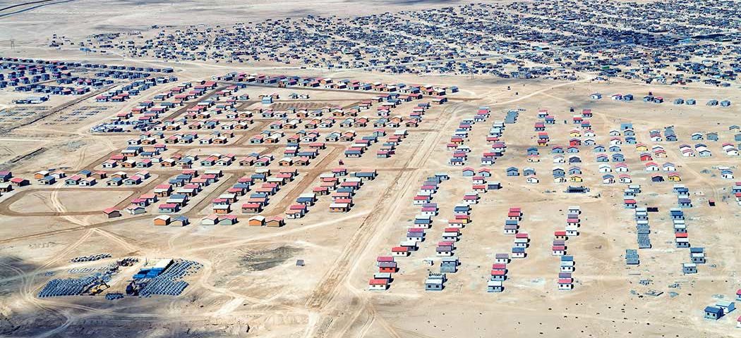 Helikopterblick auf Swakopmund während einer Namibia Safari Reise