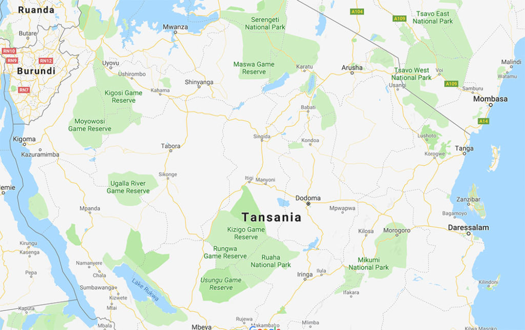 Karte Tansania